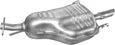 Глушитель (задняя часть) алюминизированная сталь Opel Astra G 1.8i, 2.0i 16V HB (98-) POLMOSTROW 17.297