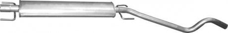 Резонатор (средняя часть) алюминизированная сталь Opel Astra H 1.6i, 1.8i (17.303) POLMOSTROW 17303 (фото 1)