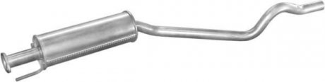Глушитель, алюм. сталь, середн. часть Opel Astra 1.4i/1.6i kat 91-98 Pol POLMOSTROW 17.44 (фото 1)