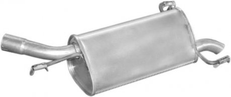 Глушник (задня частина) алюмінієва сталь Opel Corsa C 1.2i (00-) POLMOSTROW 17.543 (фото 1)