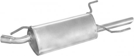 Глушитель (задняя часть) алюминизированная сталь Opel Vectra B 1.7TD (95-97) POLMOSTROW 17.55 (фото 1)