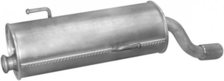 Глушитель (задняя часть) алюминизированная сталь Peugeot 206 1.4, 1.6 (98-) POLMOSTROW 19.198
