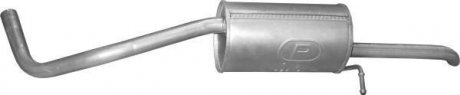 Глушитель (задняя часть) алюминизированная сталь Skoda Fabia 1.2i (05-07), 1.2 (06-10) (24.13) POLMOSTROW 2413 (фото 1)