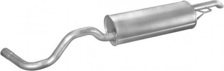 Глушитель (задняя часть) алюминизированная сталь Skoda Octavia 1.6i HB (96-) POLMOSTROW 24.26 (фото 1)