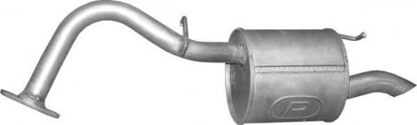 Глушник (задня частина) алюмінієва сталь Toyota Yaris 1.0i (05-) (26.02) POLMOSTROW 2602