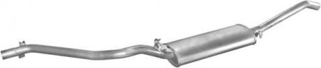 Глушитель (задняя часть) алюминизированная сталь VW Jetta 1.3, 1.6, 1.6D POLMOSTROW 30.12