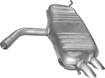 Глушитель алюм. сталь, задн. часть VW Touran 1.9 TDi TD/ 2.0 TDi TD 02/03-05/10 POLMOSTROW 30153 (фото 1)