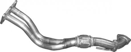 Глушитель, алюм. сталь, передн. часть VW Transporter IV 2.0/2.5 (30.437) Polmost POLMOSTROW 30437 (фото 1)