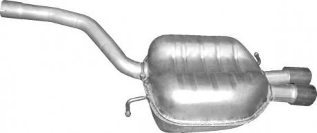 Глушитель алюм. сталь, задн. часть VW Passat 2.0 TDi Turbo Diesel 06/05-11/10 (3 POLMOSTROW 3053 (фото 1)