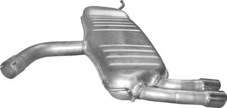 Глушитель алюм. сталь, задн. часть VW Golf V 2.0 GTi 10/04-02/09 (30.613) Polmos POLMOSTROW 30613