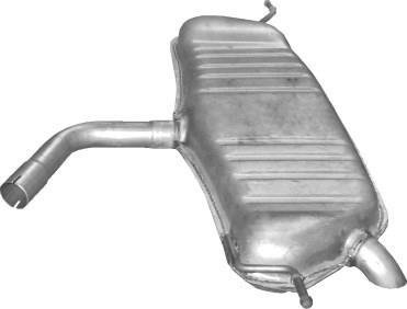 Глушитель алюм. сталь, задн. часть VW Golf V 1.4i/1.4 FSi Golf V Plus (30.614) P POLMOSTROW 30614
