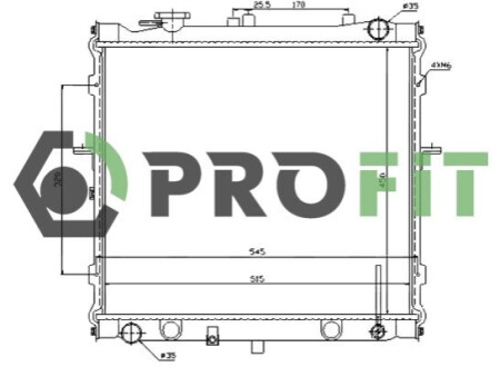 Радиатор охлаждения PROFIT 1740-0150