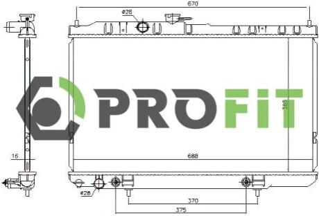 Радиатор охлаждения PROFIT 1740-0262