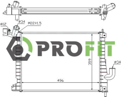 Радиатор охлаждения PROFIT 1740-0398
