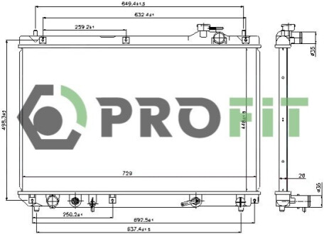Радиатор охлаждения PROFIT 1740-0424