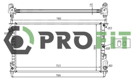 Радиатор охлаждения PROFIT 1740-0432