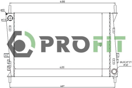 Радиатор охлаждения PROFIT 1740-0610