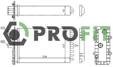 Радиатор печки PROFIT 1760-0005