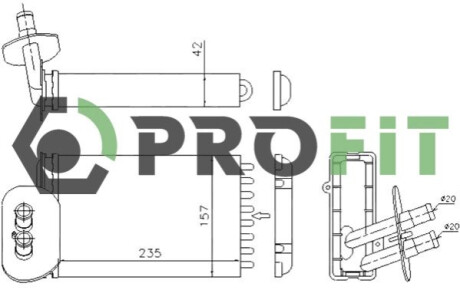 Радиатор печки PROFIT 1760-0006