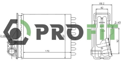 Радиатор печки PROFIT 1760-0085