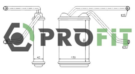 Радиатор печки PROFIT 1760-0106