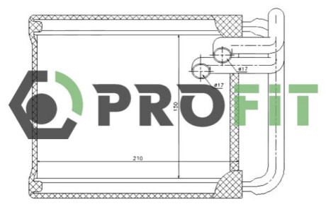 Радиатор печки PROFIT 1760-0140