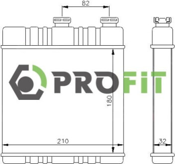 Радіатор пічки PROFIT 1760-0382