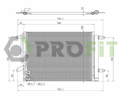 Конденсер кондиціонера PROFIT 1770-0022
