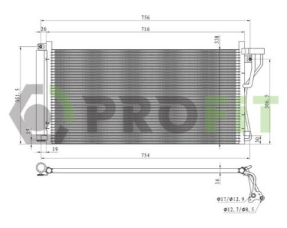 Конденсер кондиціонера PROFIT 1770-0145