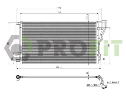 Конденсер кондиционера PROFIT 1770-0147