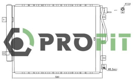 Конденсер кондиціонера PROFIT 1770-0152