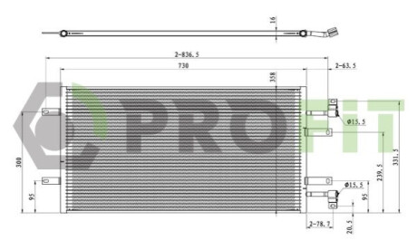 Конденсер кондиціонера PROFIT 1770-0384