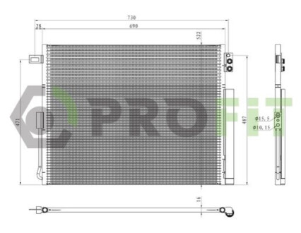 Конденсер кондиционера PROFIT 1770-0500