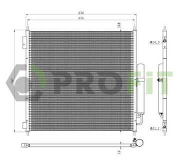 Конденсер кондиціонера PROFIT 1770-0503