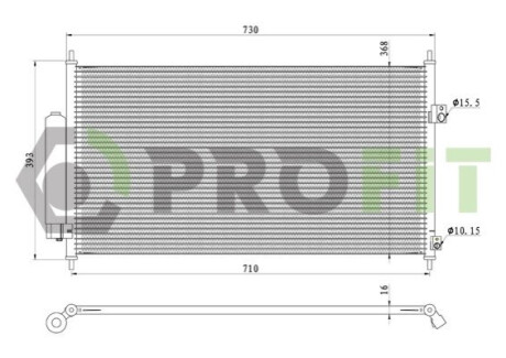 Конденсер кондиціонера PROFIT 1770-0538