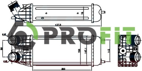 Радіатор наддуву PROFIT 1780-0158