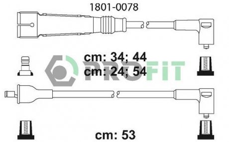 Комплект кабелів високовольтних PROFIT 1801-0078 (фото 1)