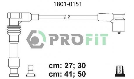 Провода высоковольтные - PROFIT 1801-0151 (фото 1)