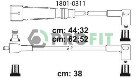 Комплект кабелів високовольтних PROFIT 18010311