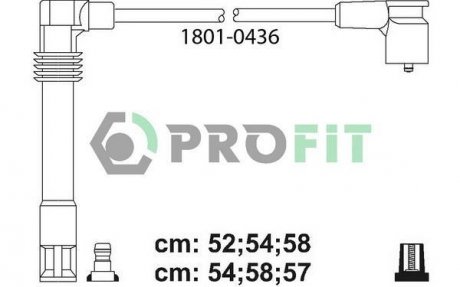 Провода высоковольтные - (78905113) PROFIT 1801-0436 (фото 1)