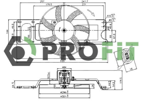 Вентилятор радіатора PROFIT 1850-0015