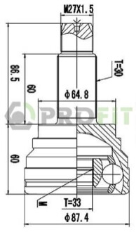 ШРУС PROFIT 2710-3056