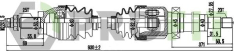 Піввісь PROFIT 2730-0373