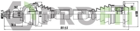 Піввісь PROFIT 2730-0748