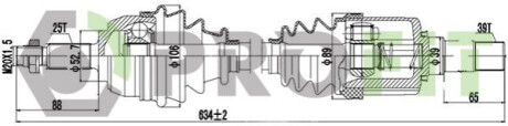 Піввісь PROFIT 2730-1231