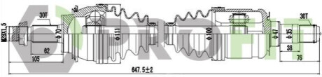 Піввісь PROFIT 2730-3097
