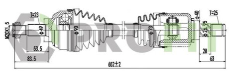 Піввісь PROFIT 2730-3112