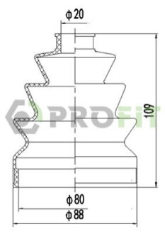 Пильник ШРУС PROFIT 2810-0023 XLB