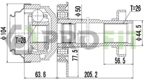 ШРУС PROFIT 2810-2041