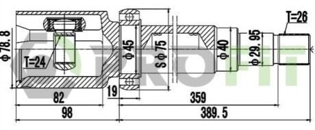 ШРУС PROFIT 2810-2055